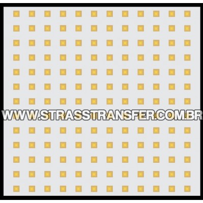 Cartela de Square (metal liso) 7*7mm c/ 156 pedras - Ref: 2004